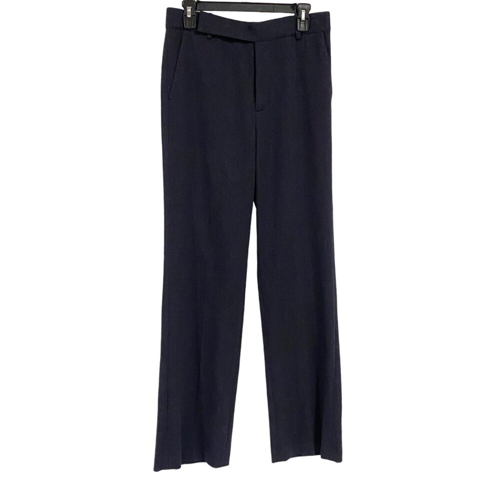 Vince H Coastal High Waist Wide Leg‎ Wool Blend Trouser Size 8 Charcoal Gray